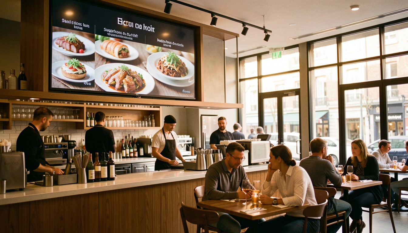 Affichage dynamique en restaurant : usages et atouts
